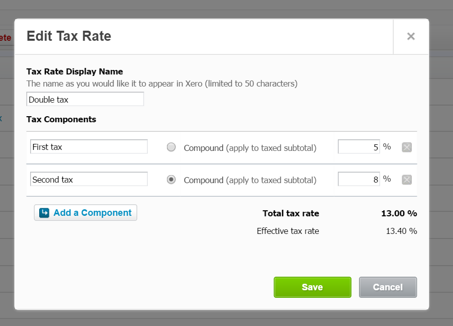 xero-double-tax-rate