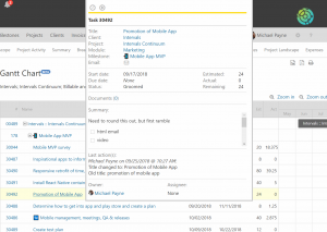 Gantt Chart Hover