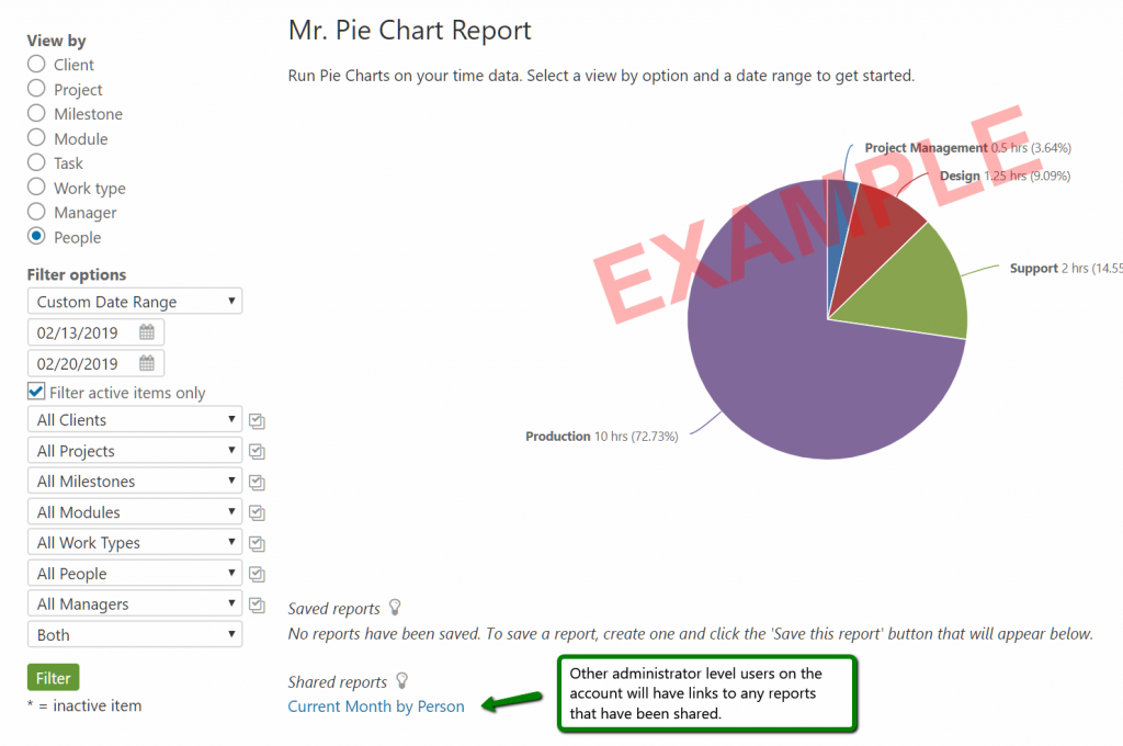 View Shared Report Footer